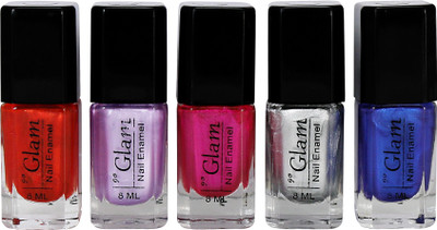 

Go Glam Nail Polish Long Wear01 Multicolor(Pack of 5)