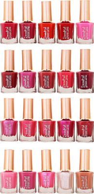 

Aroma Care Wholesale Rate Nail Polish Set of 20 Pcs (Multicolor) 37 Dark Red, Light Red, Pink, Maroon, Magenta, Peach, Mauve, Light Pink(Pack of 20)
