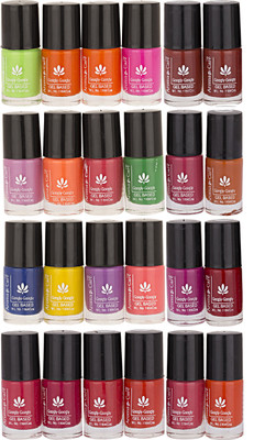 Aroma Care Nail Polish Set of 24 Pcs ( Multicolor Set No. 1) Green, Orange, Pink, Purple, Red, Green, Blue, Yellow, Meroon, Mauve(Pack of 24)