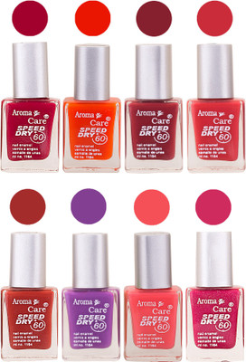 

Aroma Care Orange Matte Nail Polish Combo 01072016130 Maroon, Orange, Golden, Maroon, Green, Magenta, Light Orange, Red, Peach, Purple, Pink, Blue, Yellow, Black, Base Coat, Nude(Pack of 8)