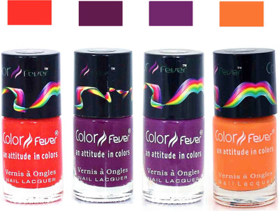 

Color Fever Orange Matte Nail Polish Combo-1030 Orange Wine Purple Orange(Pack of 4)
