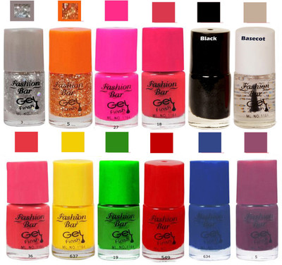 

Fashion Bar Red Nail Polish Combo Pack of 12 Red(Pack of 12)