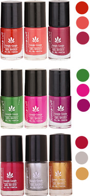 

Aroma Care Gel Based Nail Paint Set Of 9 Pcs Multicolor Set 9(Pack of 9)