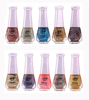 

Lady Fashion Wholesale Price Trendy Nail Polish 0303201719 Multicolor,(Pack of 10)