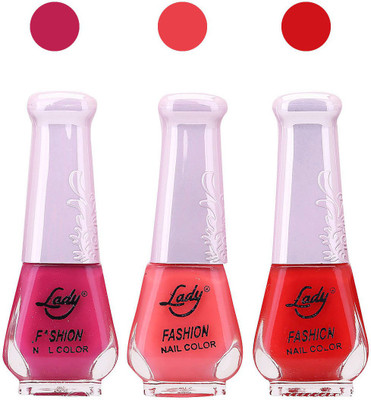 

Lady Fashion Nail Polish 0410201613 Purple,Pink,Red,(Pack of 3)