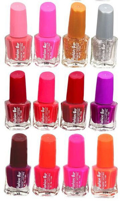 

Fashion Bar Gel Based Muti Shades Nail Polidh Combo Offer Multicolor,