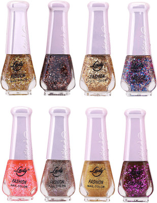 

Lady Fashion Trendy Nail Polish 21134 Multicolor,(Pack of 8)