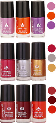 

Aroma Care Gel Based Nail Paint Set Of 9 Pcs Multicolor Set 150