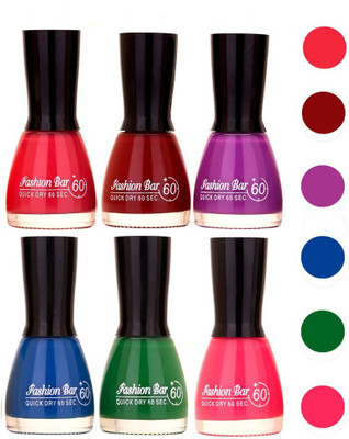 

Fashion Bar Unique Gel Nail Polish Combo (Pack of 6)439 Shade 009(Pack of 6)