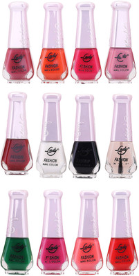 

Lady Fashion Nail Polish Wholesale Pack 2212201604 Multicolor,(Pack of 12)