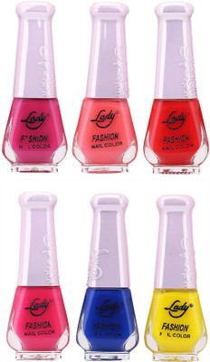 

Lady Fashion Juicy Nail Polish 2612201622 Multicolor,(Pack of 6)