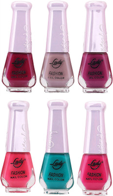 

Lady Fashion Juicy Nail Polish 2612201604 Multicolor,(Pack of 6)