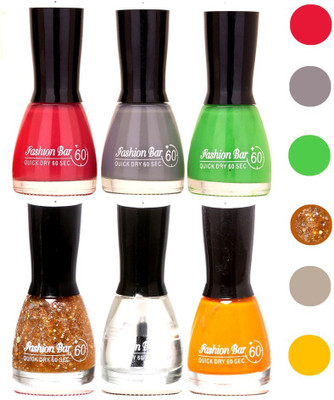 

Fashion Bar Unique Gel Nail Polish Combo (Pack of 6)460 Shade 030(Pack of 6)