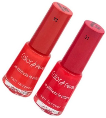 

Color Fever Color Nail Polish 67 Red Rose, Neon(Pack of 2)