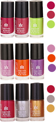 

Aroma Care Gel Based Nail Paint Set Of 9 Pcs Multicolor Set 51