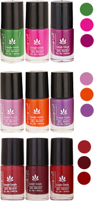 

Aroma Care Gel Based Nail Paint Set Of 9 Pcs Multicolor Set 100(Pack of 9)