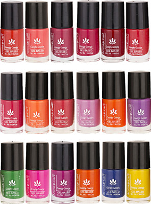 

Aroma Care Pack Of 18 Gel Based Nail Paint (18) Orange, Pink, Magenta, Green, Brown, Purple, Blue, Yellow(Pack of 18)