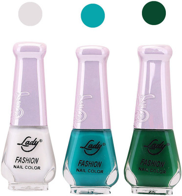

Lady Fashion Nail Polish 2508201606 White,Green,Green,(Pack of 3)