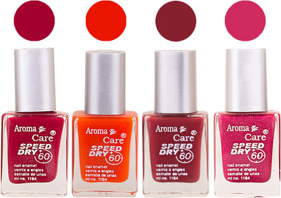 

Aroma Care Maroon Nail Polish Combo 2506201627 Maroon, Orange, Maroon, Pink(Pack of 4)