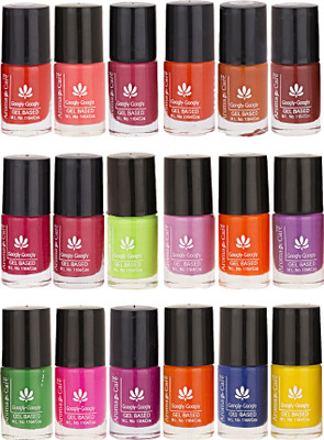

Aroma Care Pack Of 18 Gel Based Nail Paint (14) Orange, Pink, Magenta, Green, Brown, Purple, Blue, Yellow(Pack of 18)