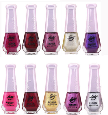 

Lady Fashion Wholesale Price Trendy Nail Polish 0303201715 Multicolor,(Pack of 10)
