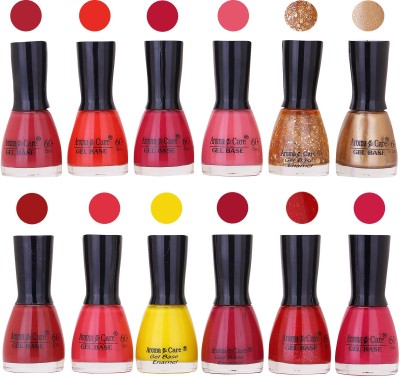 

Aroma Care Wholesale Rate Nail Polish Combo Set of 12 Pcs ( Multicolor) 42 Coffee, Redish Orange, Maganta, Peach, Golden Jerry, Golden Glaiter, Coffee, Nude, Yellow, Maganta, Red Sparkle, Maganta Glaiter(Pack of 12)