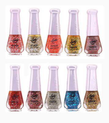 

Lady Fashion Wholesale Price Trendy Nail Polish 0303201738 Multicolor,(Pack of 10)