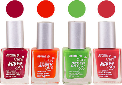 

Aroma Care Maroon Nail Polish Combo 2506201637 Maroon, Orange, Green, Orange(Pack of 4)