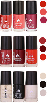 

Aroma Care Gel Based Nail Paint Set Of 9 Pcs Multicolor Set 34(Pack of 9)
