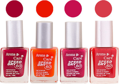 

Aroma Care Maroon Nail Polish Combo 2506201672 Maroon, Orange, Pink, Red(Pack of 4)