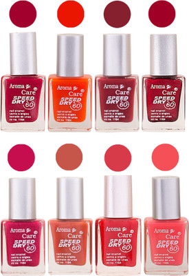 

Aroma Care Orange Matte Nail Polish Combo 01072016103 Maroon, Orange, Golden, Maroon, Green, Magenta, Light Orange, Red, Peach, Purple, Pink, Blue, Yellow, Black, Base Coat, Nude(Pack of 8)