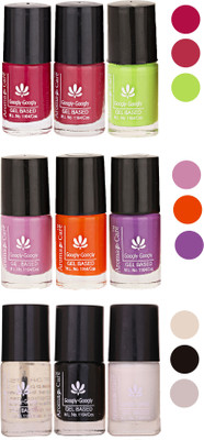 

Aroma Care Gel Based Nail Paint Set Of 9 Pcs Multicolor Set 54(Pack of 9)
