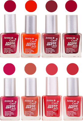 

Aroma Care Orange Matte Nail Polish Combo 01072016100 Maroon, Orange, Golden, Maroon, Green, Magenta, Light Orange, Red, Peach, Purple, Pink, Blue, Yellow, Black, Base Coat, Nude(Pack of 8)