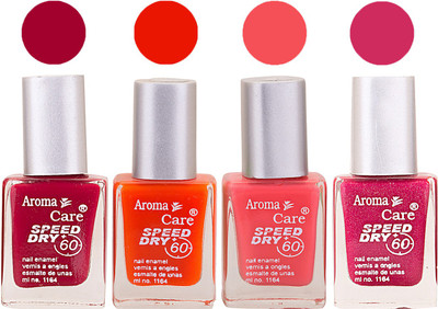 

Aroma Care Maroon Nail Polish Combo 25062016122 Maroon, Orange, Pink(Pack of 4)