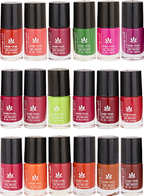 

Aroma Care Pack Of 18 Gel Based Nail Paint (1) Orange, Pink, Magenta, Green, Brown, Purple, Blue, Yellow(Pack of 18)