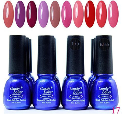 

Candy Lover Brand Pcs/Lot Gel Multi Colors Top Coat + Base Kit 014 Dark