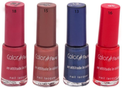 46% OFF on Color Fever Premium Nail Polish Kit (Set Of 4) Pink Desire, Saddle Brown, Exotic, Classic Red(20 ml) 46% OFF on Color Fever Premium Nail Polish Kit (Set Of 4) Pink Desire, Saddle Brown, Exotic, Classic Red(20 ml)