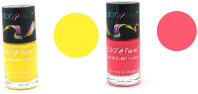 

Color Fever Pink Yellow Nail Polish Pink, Yellow(Pack of 2)