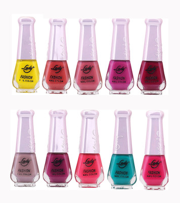 

Lady Fashion Wholesale Price Trendy Nail Polish 0303201769 Multicolor,(Pack of 10)