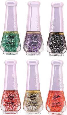 

Lady Fashion Nail Polish 2512201635 Multicolor,(Pack of 6)