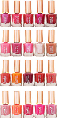 

Aroma Care Wholesale Rate Nail Polish Set of 20 Pcs (Multicolor) 44 Magenta, Peach, Mauve, Pink, Light Pink, Dark Pink, Silver, Light Orange(Pack of 20)