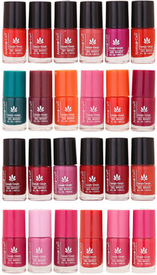 

Aroma Care MAB Multicolor 2 in 1 Color Cap Nail Polish Sets in Wholesale Rate ( Set No. 28) Green, Brown, Orange, Peach, Orange, Mauve, Pink, Peach, Pink, Red, Nude, Peach(Pack of 24)