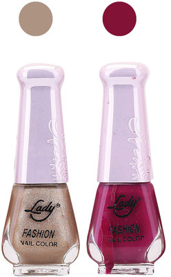 

Lady Fashion Nail Polish 0910201614 Silver,Purple,(Pack of 2)