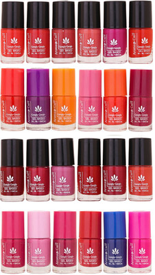 

Aroma Care MAB Multicolor 2 in 1 Color Cap Nail Polish Sets in Wholesale Rate ( Set No. 105) Red, Peach, Mauve, Pink, Blue, Magenta(Pack of 24)