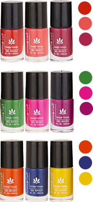

Aroma Care Pack Of 9 Gel Based Nail Paint (15) Neon Orange, Neon Pink, Nude Magenta, Green, Pink, Neon Magenta, Orange, Blue, Yellow(Pack of 9)