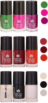 

Aroma Care Gel Based Nail Paint Set Of 9 Pcs Multicolor Set 112