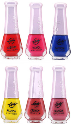 

Lady Fashion Juicy Nail Polish 2612201624 Multicolor,(Pack of 6)