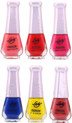 

Lady Fashion Juicy Nail Polish 2612201623 Multicolor,(Pack of 6)