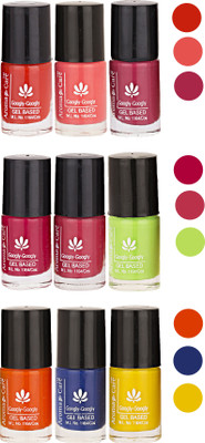 

Aroma Care Pack Of 9 Gel Based Nail Paint (6) Neon Orange, Neon Pink, Nude Magenta, Neon Green, Orange, Blue, Yellow(Pack of 9)