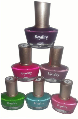 

Kwality Nail Polish High Quality(Set of 6) Multi color